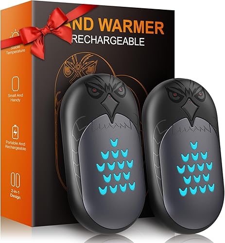 Miniatura 1 de WOWGO Hand Warmers Rechargeable, 2 Packs Electric Hand Warmer 6000mAH Reusable Hand Warmers, Portable Pocket Heater, Gift for Christmas, Camping,