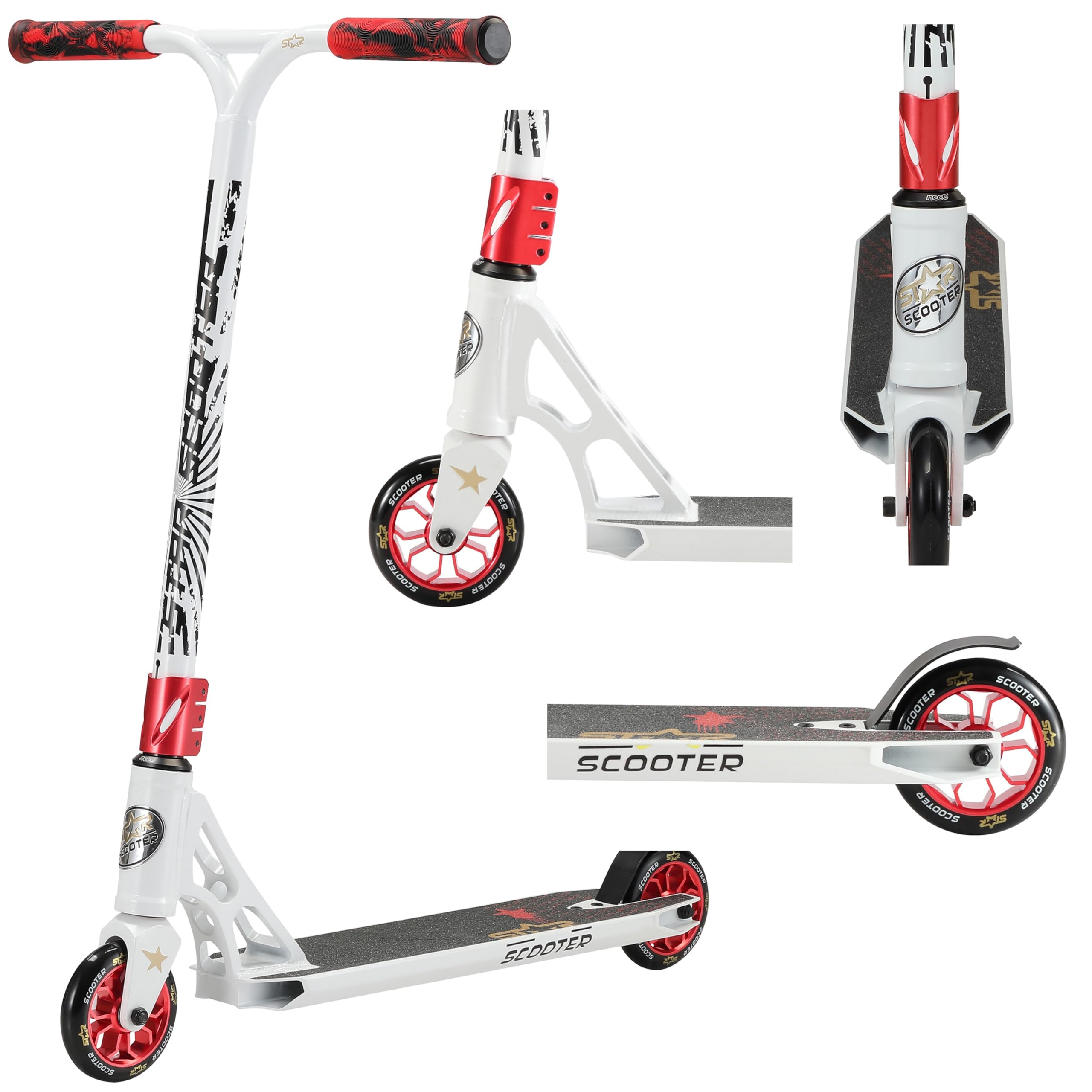 STAR SCOOTER Patinete de Acrobacias Profesional Patineta Freestyle Stunt Scooter para niños y niñas a Partir de 8 años | 110 mm Edición Pro HIC