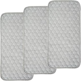 BlueSnail Quilted Waterproof Changing Pad Liners 3 Pack Gray 13x27 - Ultra Soft, Absorbent, Reusable Baby Diaper Covers
