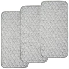 BlueSnail Quilted Thicker Waterproof Changing Pad Liners 3 Count Gray 13 x 27