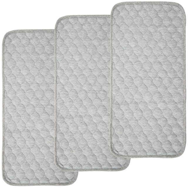 BlueSnail Quilted Thicker Waterproof Changing Pad Liners 3 Count Gray 13 x 27