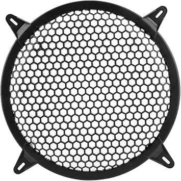 10 Inch Car Speaker Grill Cover, Plastic Mesh Subwoofer Protector Black