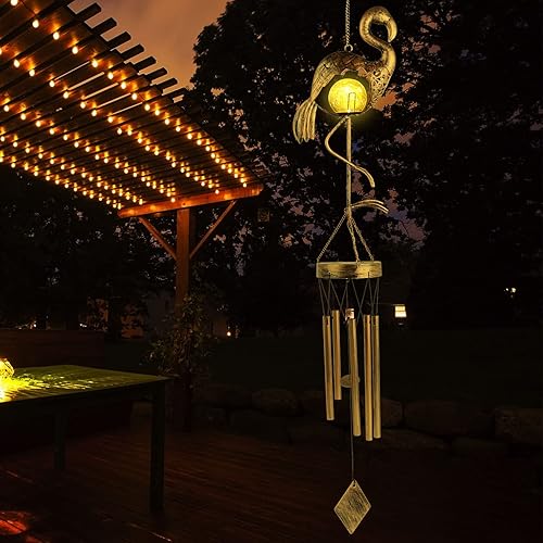 Miniatura 5 de Campanillas de viento solares Moon Fairy para exteriores, regalo de jardinería para todo padrastro, abuelo, marido, mamá, mujer, abuela, hija, tía,