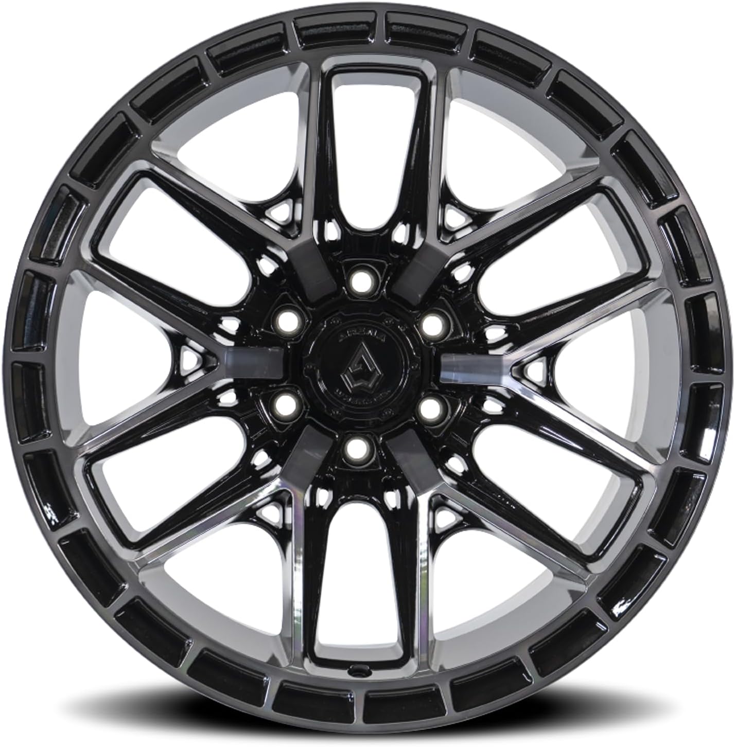 A114 Battle Wheel, Glossy Black Machined Ddt Face And Lip, Size: 20x12, Bolt Circle: 6x135 (-44mm Offset)