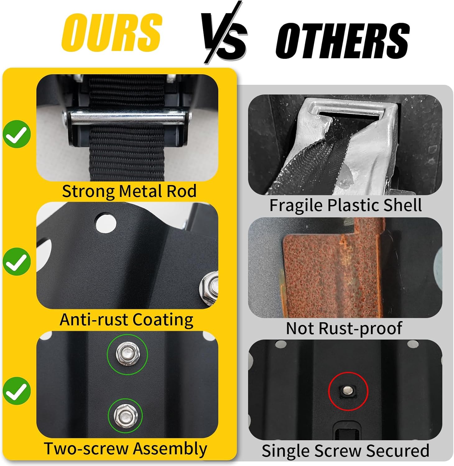 Retractable Ratchet Straps Compatible with 2015-2025 2026 Ford F150 Retracting Straps 2PCS Auto Retract Securing Strap Tie Down System for 2025 F150 Accessories - Image 2