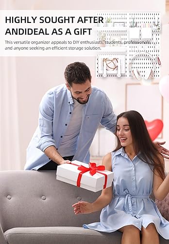 Miniatura 6 de Tablero organizador de pared, eleva y ordena tus juegos y oficina, crea un espacio perfectamente estructurado (blanco)