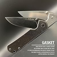 Vista 4 de LAND al aire libre caza supervivencia camping EDC herramienta bolsillo plegable cuchillo (810)