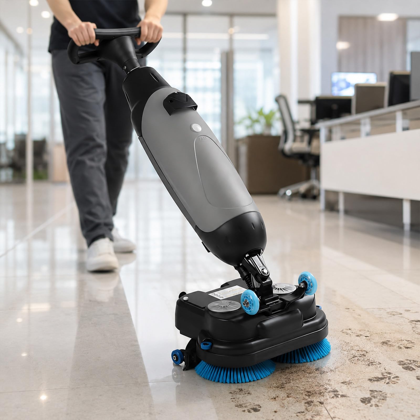 Lavasciuga Pavimenti a Batteria, 43 cm, 36V/10Ah, 240 RPM e 360°