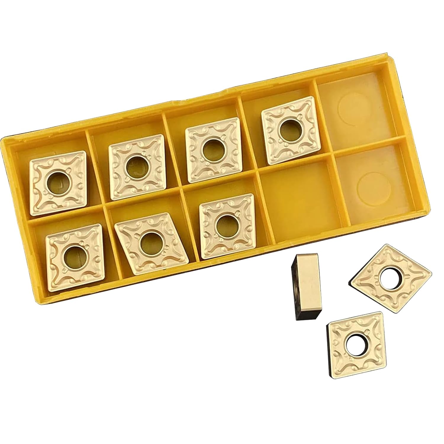 GBJ 20pcs CNMG431+432/CNMG120404/08 -MA Gold Carbide Turning Inserts Lathe Carbide Inserts Cutting Tools for Machining Steel Parts/Stainless Steel