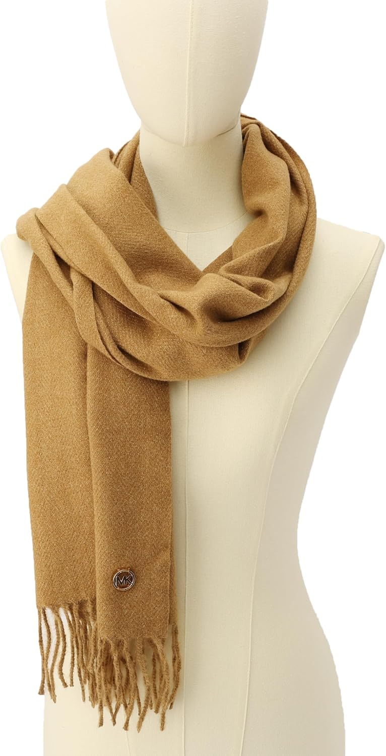 Michael Kors Womens Metallic Herringbone Wrap, Stylish Fashion Accessory - Image 3