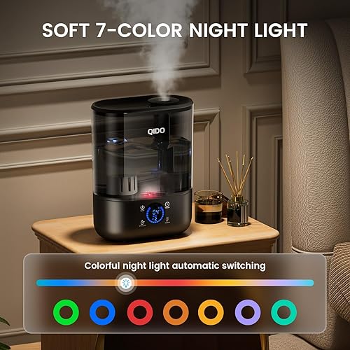 Miniatura 9 de GTPLAYER Humidificadores inteligentes para dormitorio, humidificador de llenado superior de 5 L, difusor de aceite esencial para bebés y plantas, 3