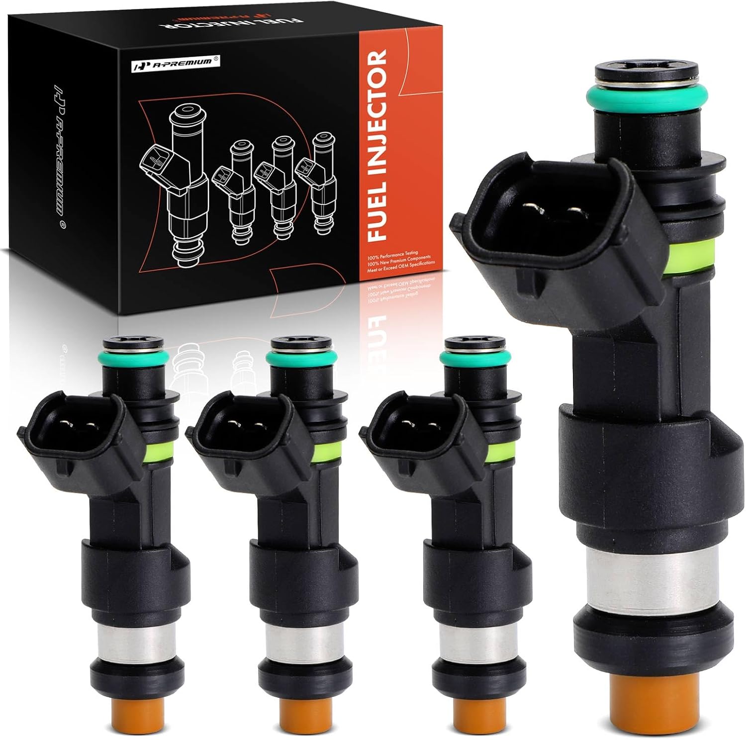 A-Premium Set of 4 Fuel Injectors Compatible with Suzuki Aerio 2004 2005 2006 2007