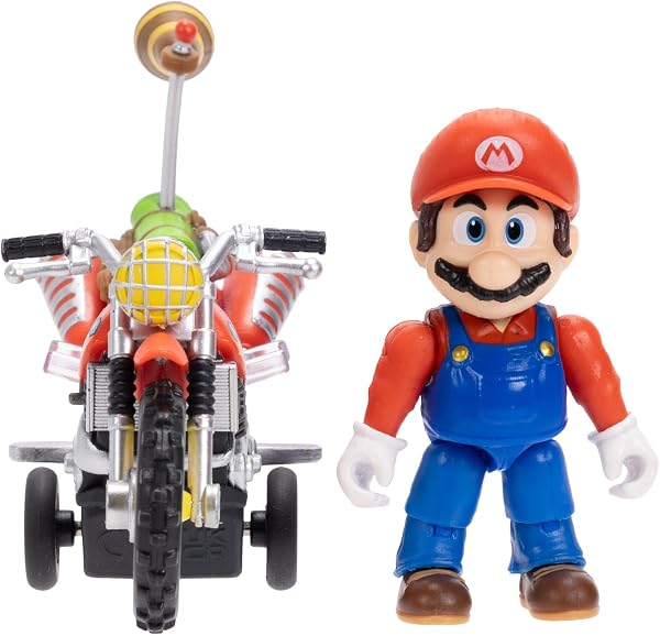 Film Super Mario Galaxy – Figurine 6cm avec Moto à rétro‑Friction – Mario - 4