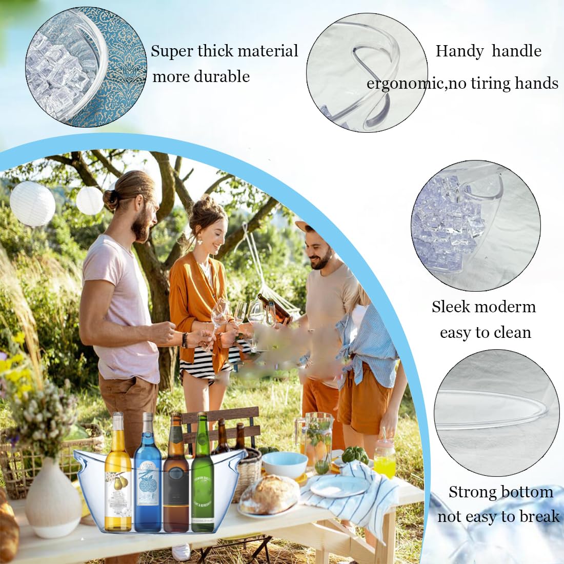 True Chill Acrylic Ice Buckets For Parties And Drinks, Wine Beer - View #8