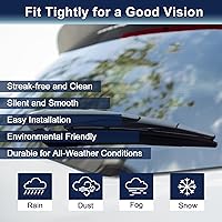 Vista 3 de X AUTOHAUX Juego de brazos de limpiaparabrisas trasero para Mini Cooper One R50 2001-2004 para Mini Cooper R53 2001-2004