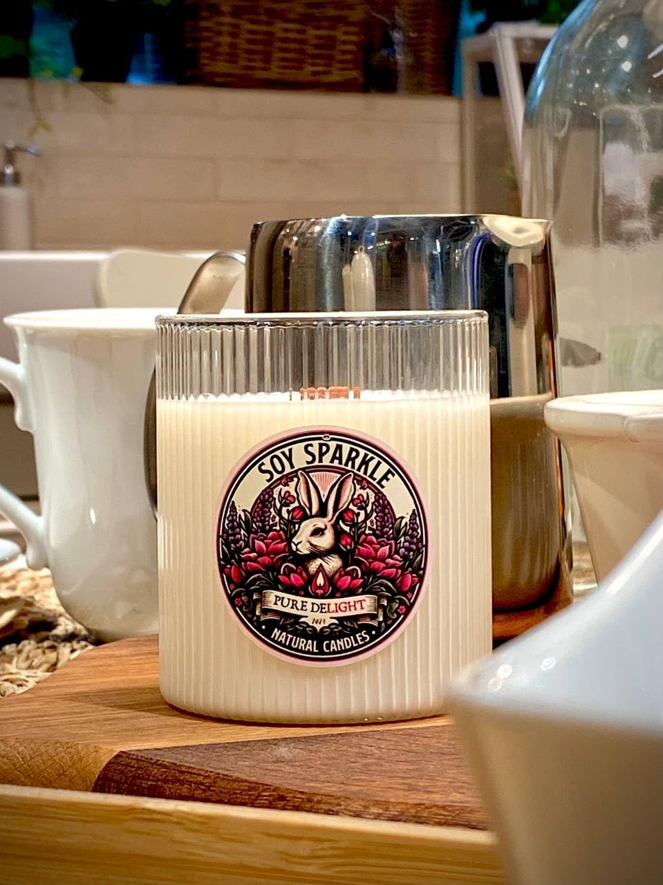 Soy Sparkle Duftkerzen Geschenkset Austrian Trio Set - 3x Natürliche Sojakerzen im Glas mit Holzdocht - Kerzen Set für Frauen, 100% EU-Zutaten