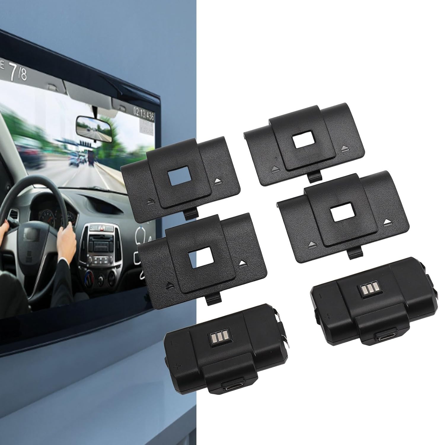 Dpofirs Rechargeable Battery Pack for Controller for One, for One S, for One X, for One Elite, for Series S X, 2 x 1400mAh Battery Pack