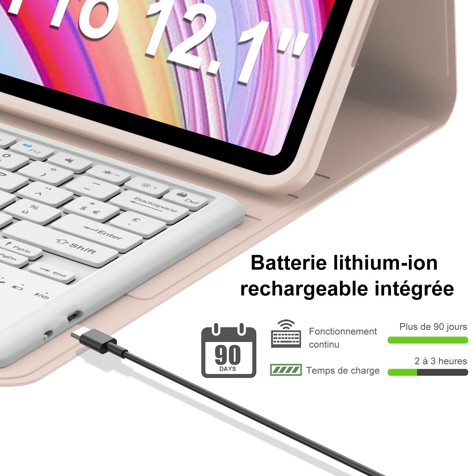 Coque Clavier pour iPad Air 13 (M4 2026/M3 2025/M2 2024) avec Pavé Tactile