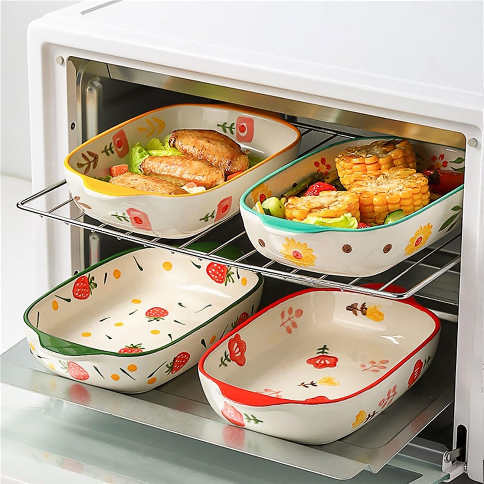 Accueil Bol de Cuisson Rectangulaire Spécial Four à Micro-Ondes Pain(Light green)