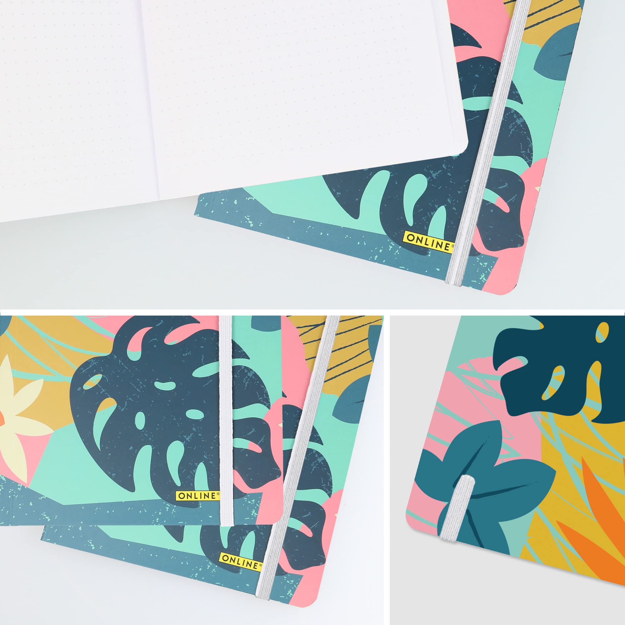 Stationery Island Agoer Libreta A5 Punteado, 2 Unidades Cuaderno De Notas 384 Páginas, Bullet Journal Dot, Tapa Dura Con Papel Grueso Premium De 120 G/m², 14 X 21cm Notebook Para Diario, Estudio(negro