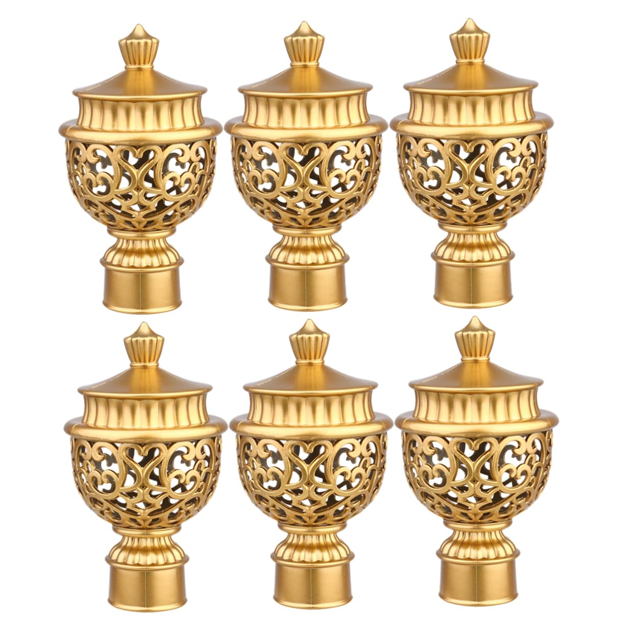 ABOOFAN 18stücke Dekorative Vorhangstangen-endstücke Retro-design Goldfarben Stilvolle Abschlusskappen Für Gardinenstangen Geeignet Für Wohnräume Schlafzimmer Und