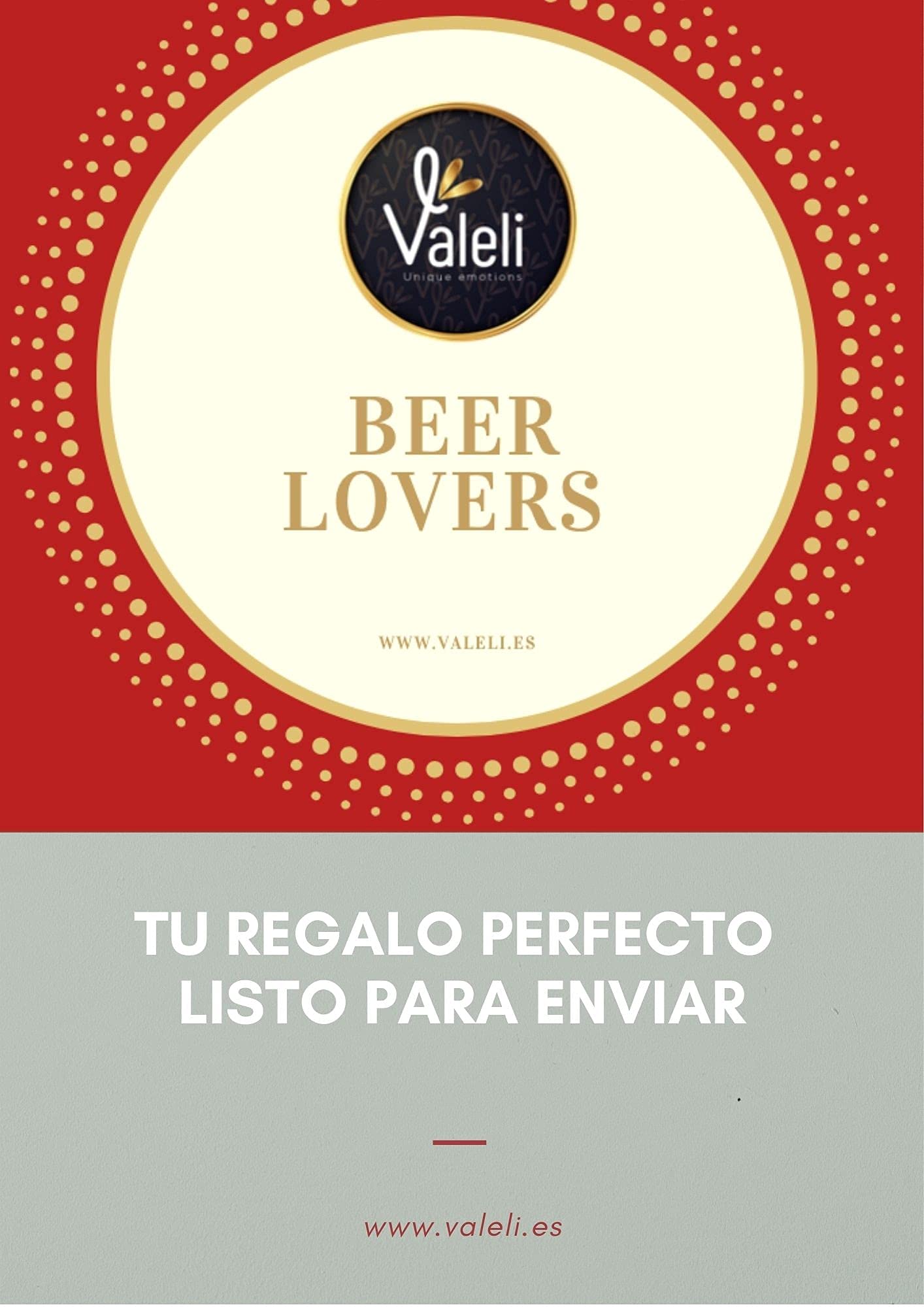 Valeli.Cesta Cervezas Estrella Galicia. Cesta gourmet regalo original con frutos secos y snacks. Regalo para él, ella, amigo, SAN VALENTÍN, cumpleaños, padre, enamorados (ESTRELLA GALICIA)