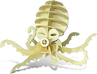 Puzzled Octopus 3D Natural Wood Puzzles (32 Piece)