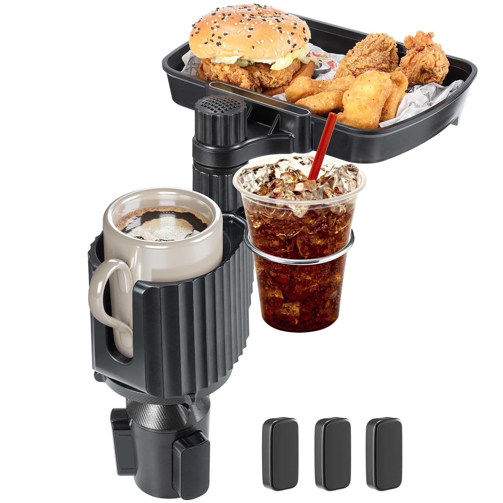 Sancaral Car Cup Holder Food Tray and 2 Cupholder Expander