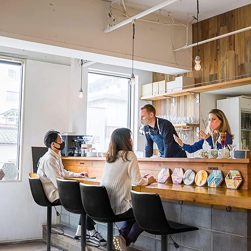 Miniatura 66 de Waleaf Juego de 4 taburetes de bar giratorios ajustables, taburetes de bar de altura de mostrador con respaldo, taburete de bar de piel sintética de