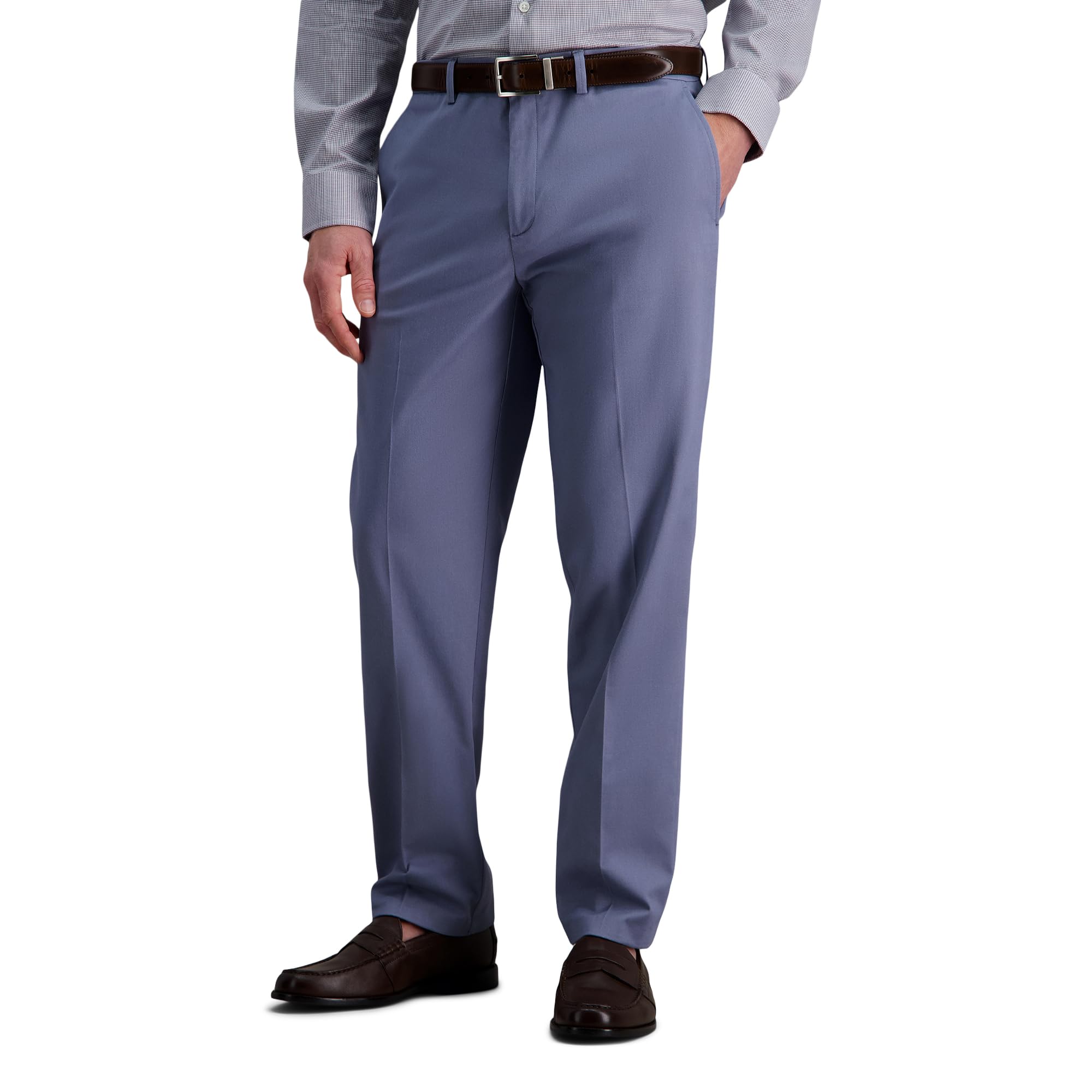 Haggar Men's Iron Free Premium Khaki Straight Fit Flat Front Pants