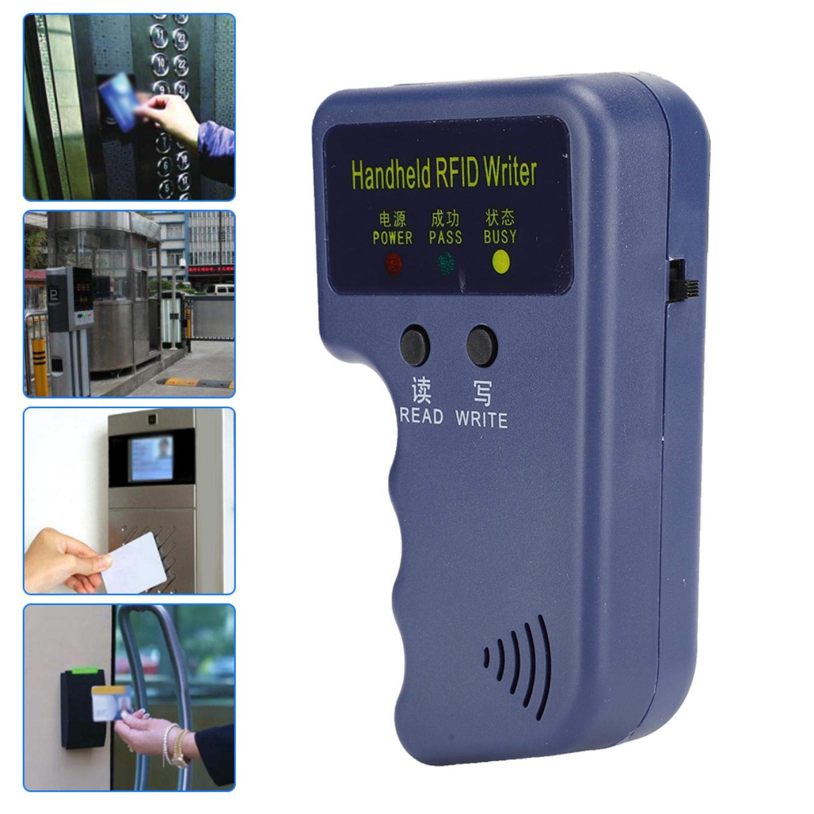 RFID Reader Writer, 125KHz 5W Clé de Poche Key Reader Reader Duplicator Copier ID Reader Reader Writer Programmer with 6 Keychain/6 Card