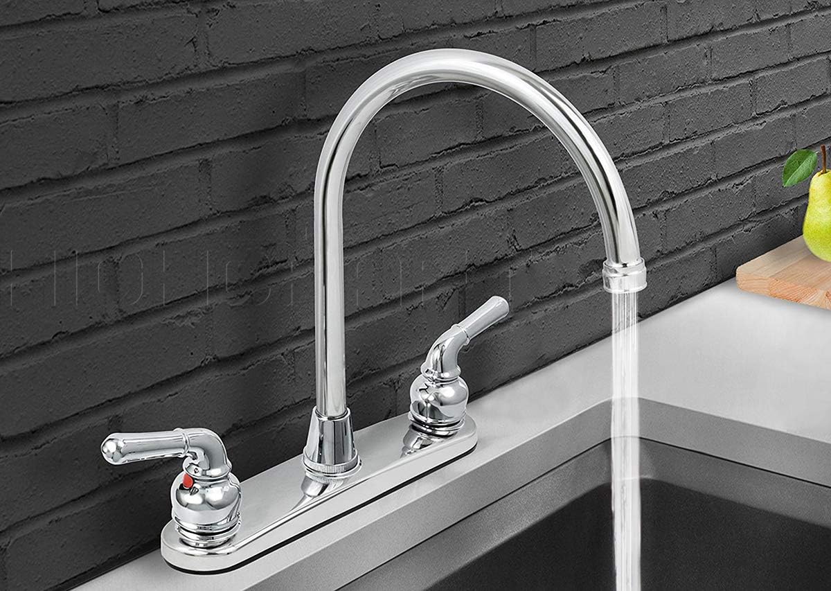 70% оƒƒ Evеrуthіng Highcraft 393I9 Kitchen Faucet Without Spray, High Arc Swivel Spout Two Easy to Operate Metal Handles, Chrome Finish Lead-Free Construction 2.2 GPM Flow Rate