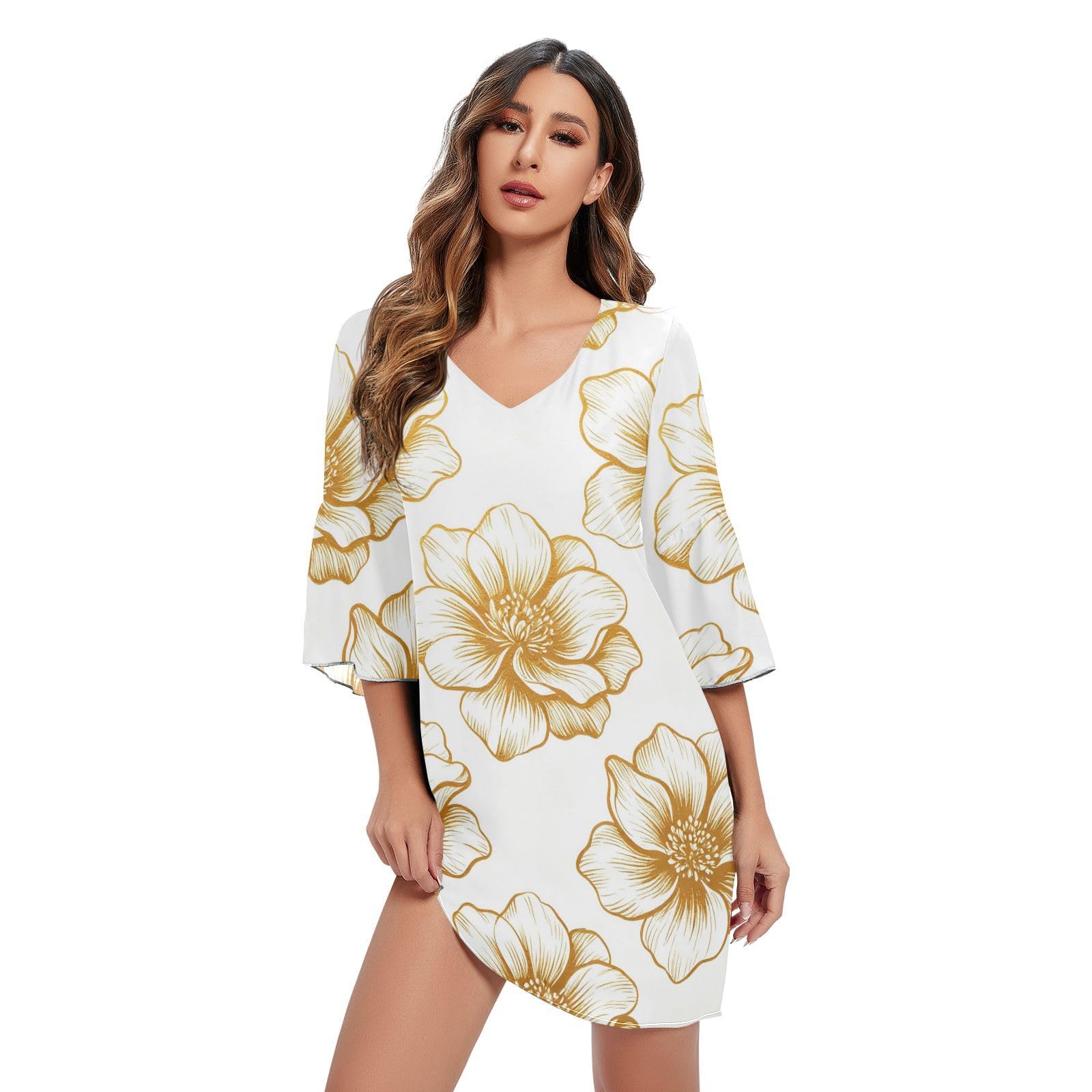 Robe d'été évasée légère pour masquer les rondeurs chic - 7
