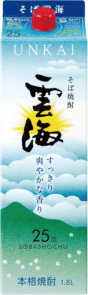 そば雲海 1.8Lパック 25度 6本 Amazon.co.jp: 雲海酒造 そば雲海 パック [ 焼酎 25度 宮崎県
