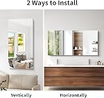 CILIBER Frameless Mirror, 24x48 inch Bathroom Mirrors for Wall, Upgraded Shatterproof Vanity Mirror Over Sink with Polished Edge for Bathroom,Bedroom,Living Room and Entryway