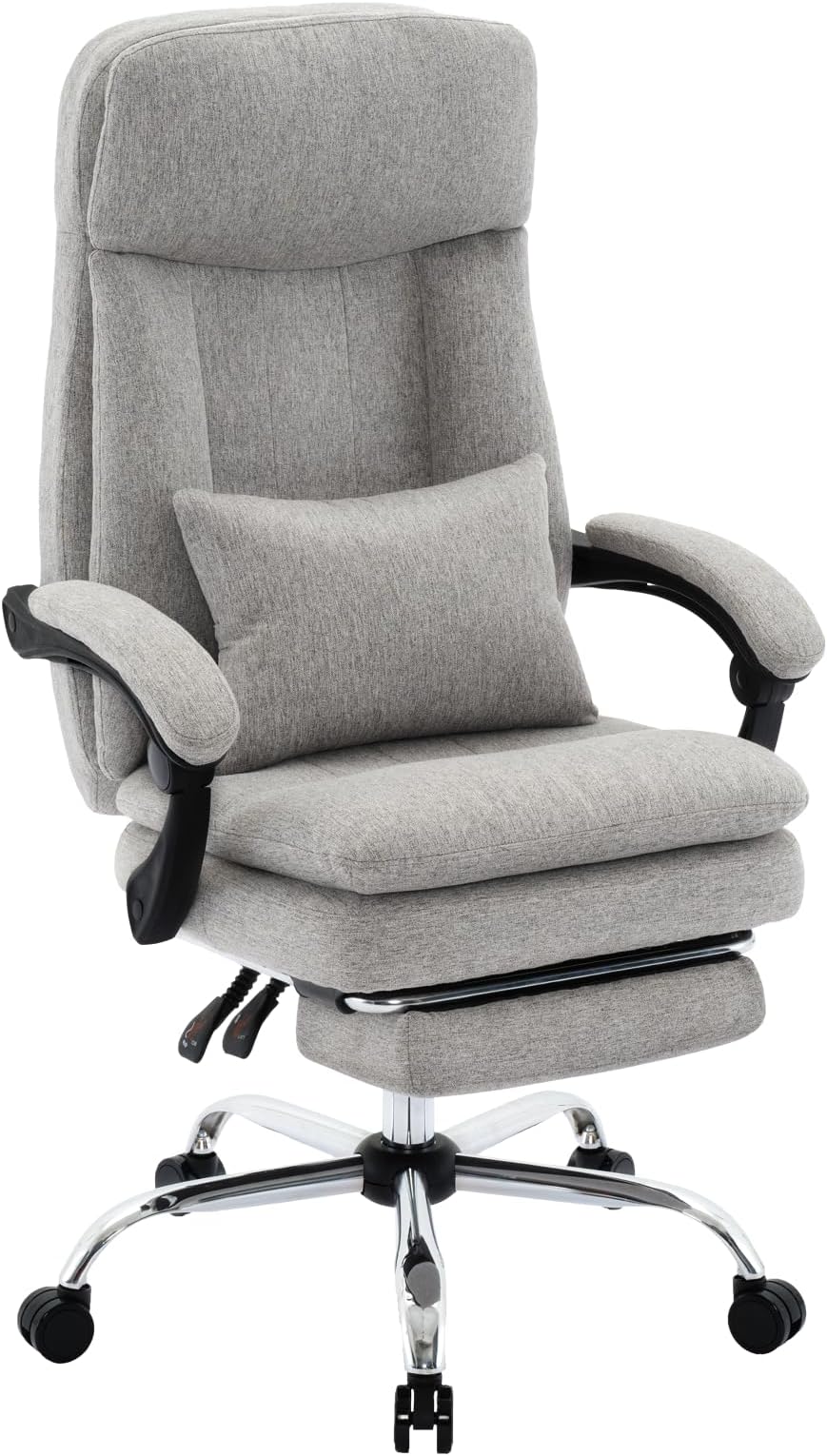 Office Chair Ergonomic Computer Chair High Back Executive Office Chair with footrest Cushion Soft Breathable Linen Chair can be Tilted Rotating Desk Chair