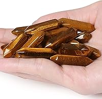 Vista 33 de QINJIEJIE Juego de 20 piezas de varitas de cristales turquesa, piedras sanadoras, puntas de cristal a granel, gemas hexagonales pulidas, piedras