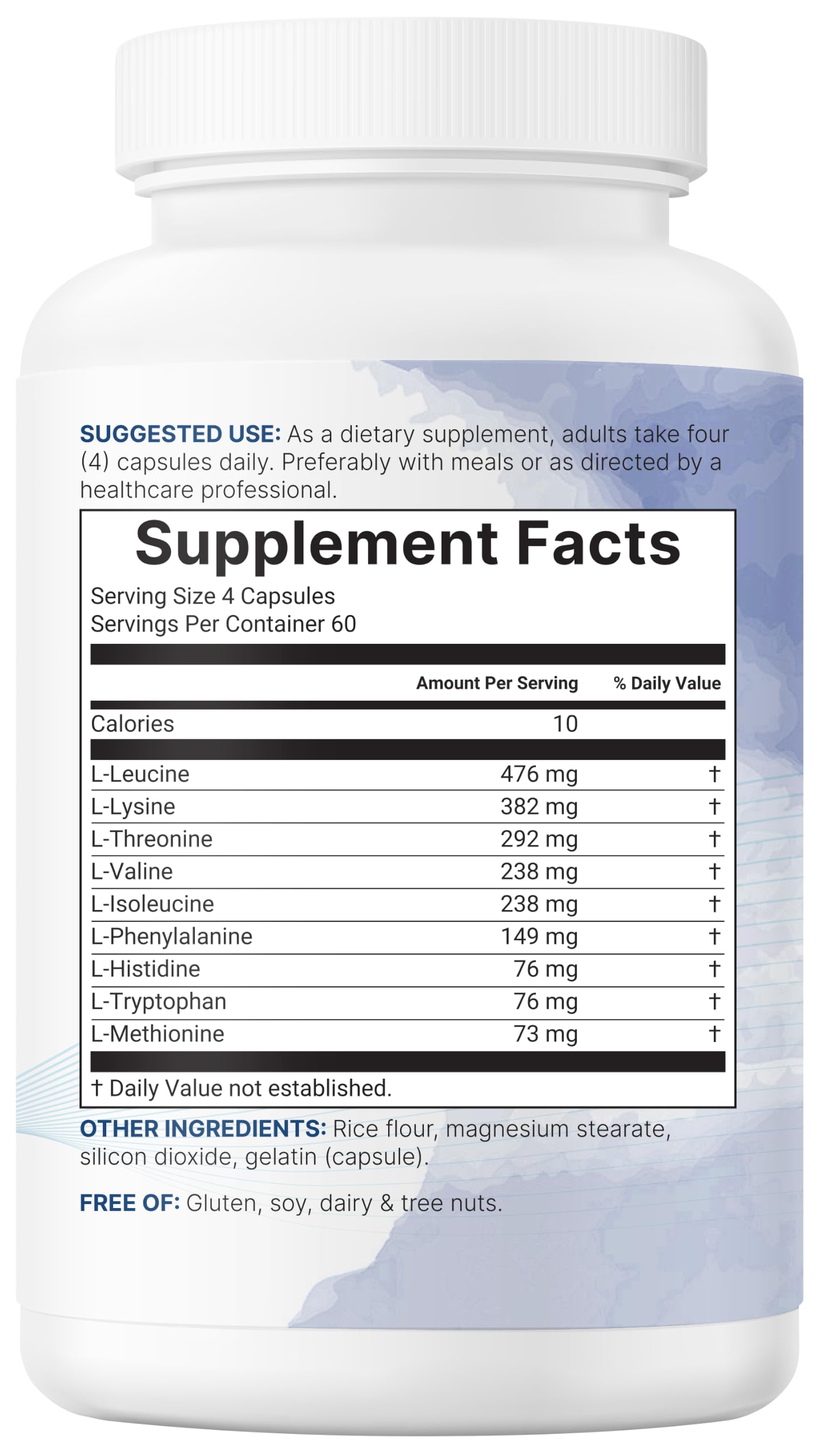 Essential Amino Acids 2,000mg Per Serving, 240 Capsules, All 9 EAAs & BCAAs — Amazon image 7
