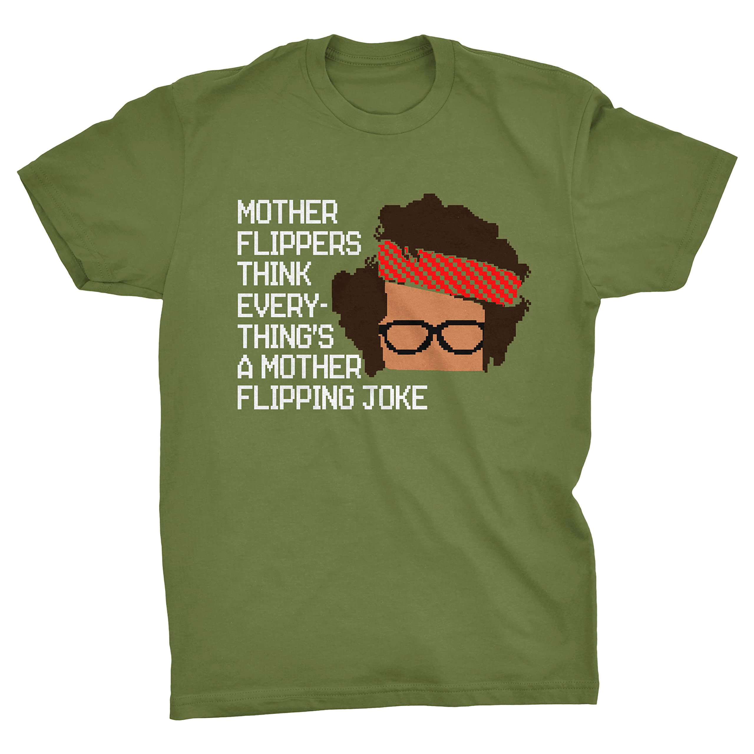 Viper By Gld Products Men's Olive Moss Mother Flippers Funny It Crowd Geek T-Shirt (, M)