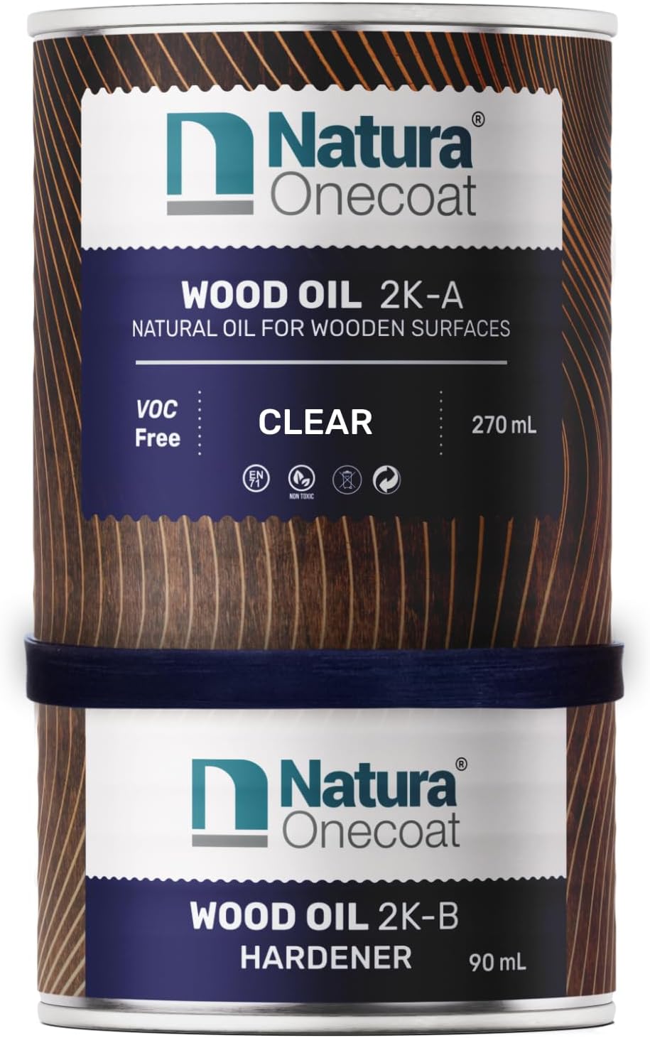 Wood Stain Oil - 200 ft² - 360 ml, Clear – Wood Finish for Interior Furniture & Floor - Linseed Wood Oil - Fast-Drying - Environmentally Friendly-Extra Durable Hard Wax Oil-VOC-Free