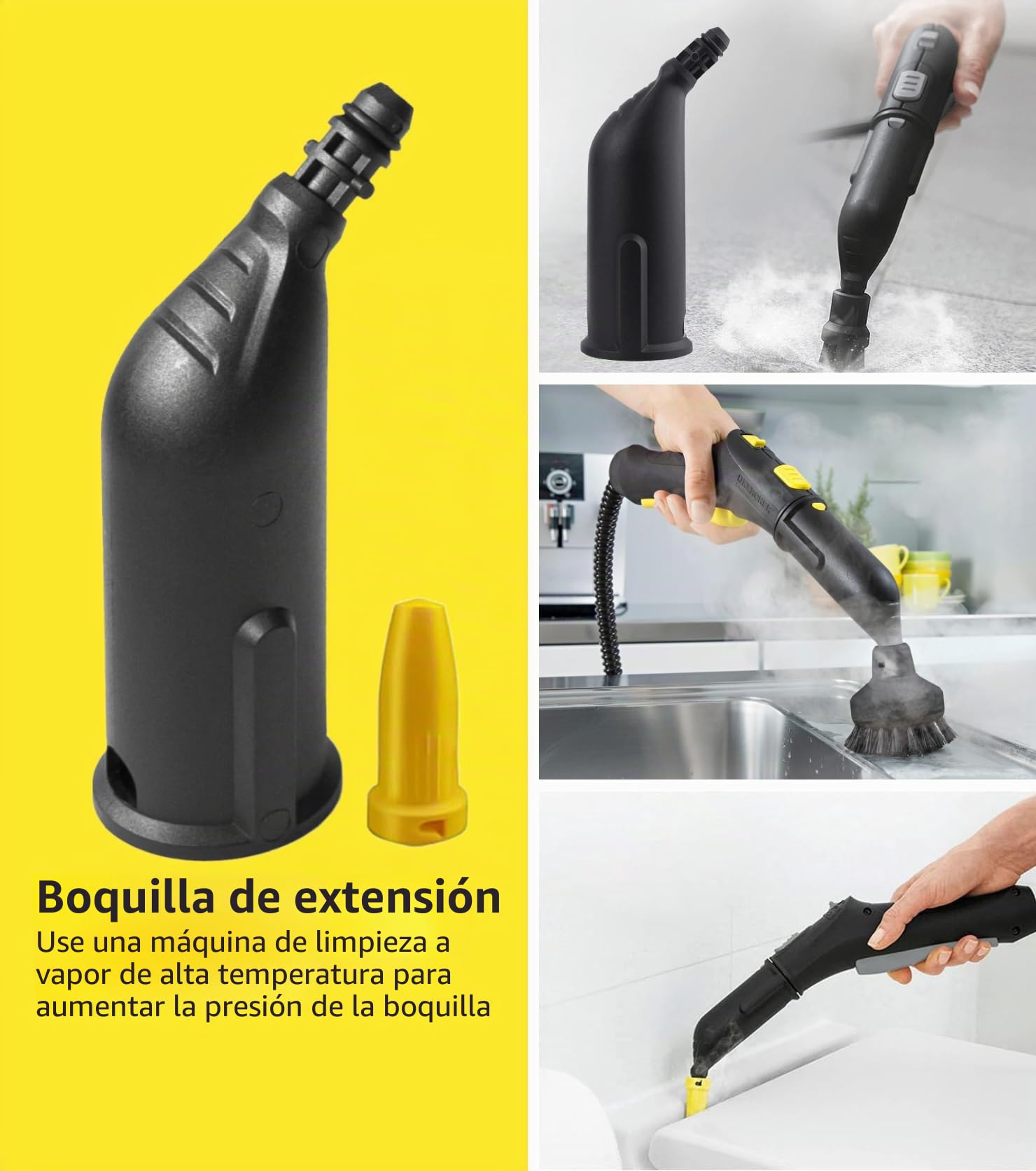 14 piezas para limpiador de vapor Karcher SC1 SC3 SC5 SC4 SC2 accesorios, para accesorios Karcher SC1 SC3 SC5 SC4 SC2 juego de piezas de repuesto, incluye boquilla alargada, boquilla curvada