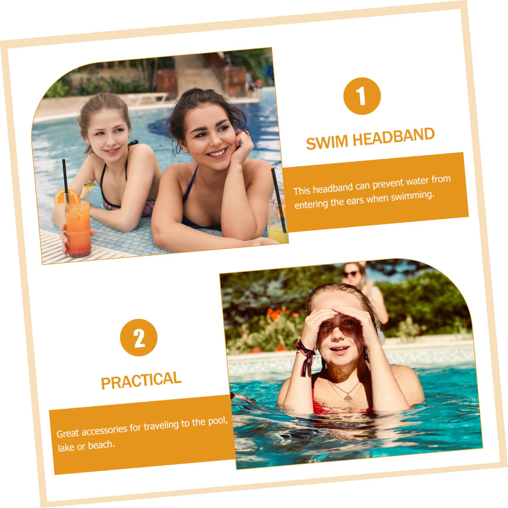 Abaodam 4 Sätze Teiliges Schwimm Ohrenschutz Atmungsaktives Verstellbares Ohrband Für Schwimmen Und Für Und Frauen Schützend Für Verschiedene Wassersportarten 4 Stück * 4