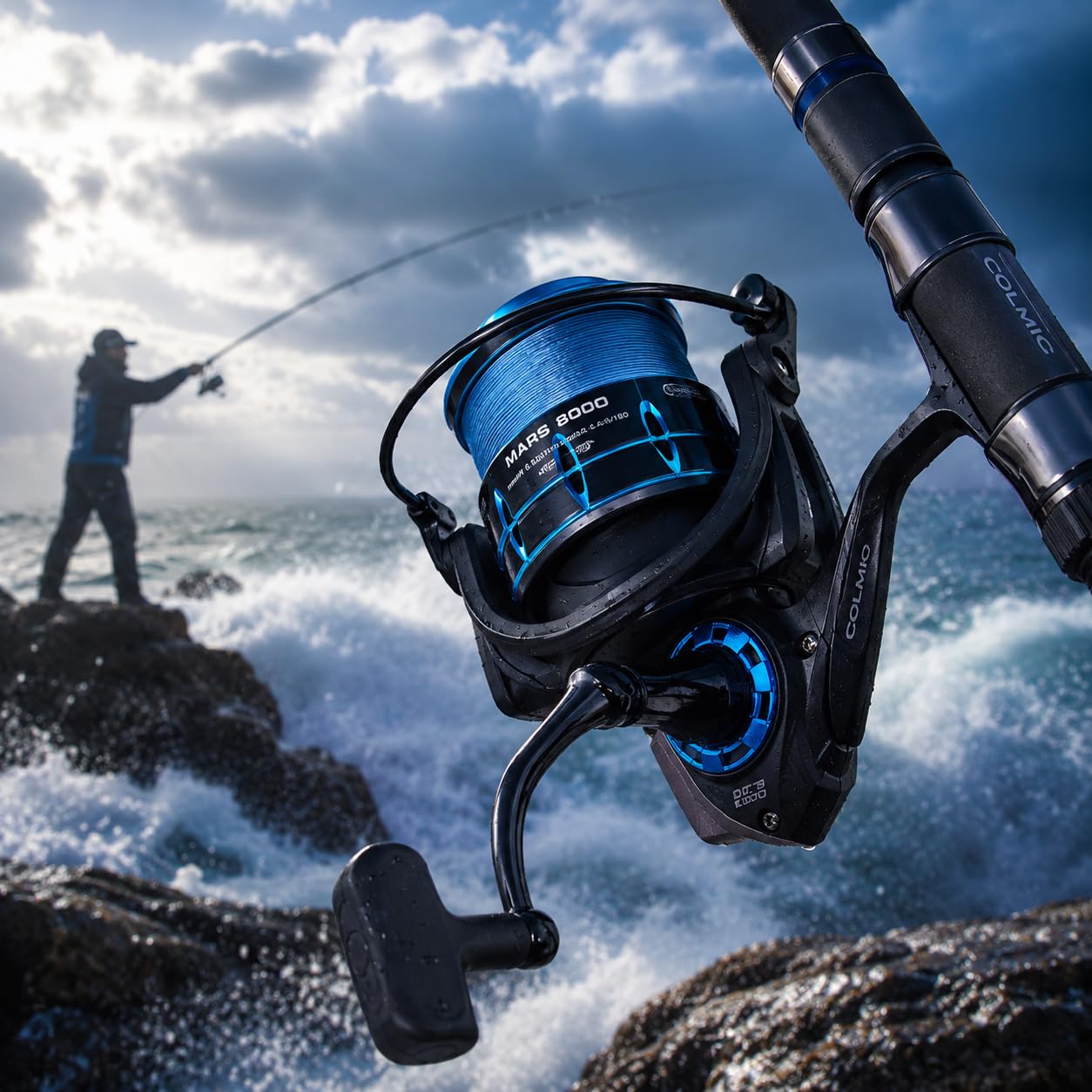 Colmic MARS Mulinello da Pesca Spinning | Grafite XTS-73, Bobina Alluminio CNC | Frizione Impermeabile | Taglie 1000-8000 | Mulinello Spinning, Feeder, Surfcasting, Carpa