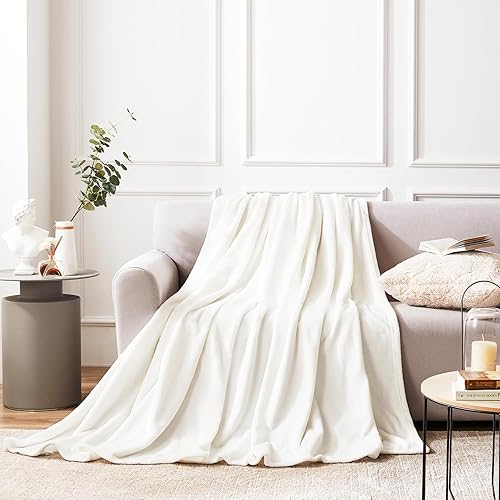 Vista 55 de Hansleep Manta de vellón tamaño individual, color verde azulado, suave y acogedora manta de franela mullida para cama, sofá, viajes, campamento