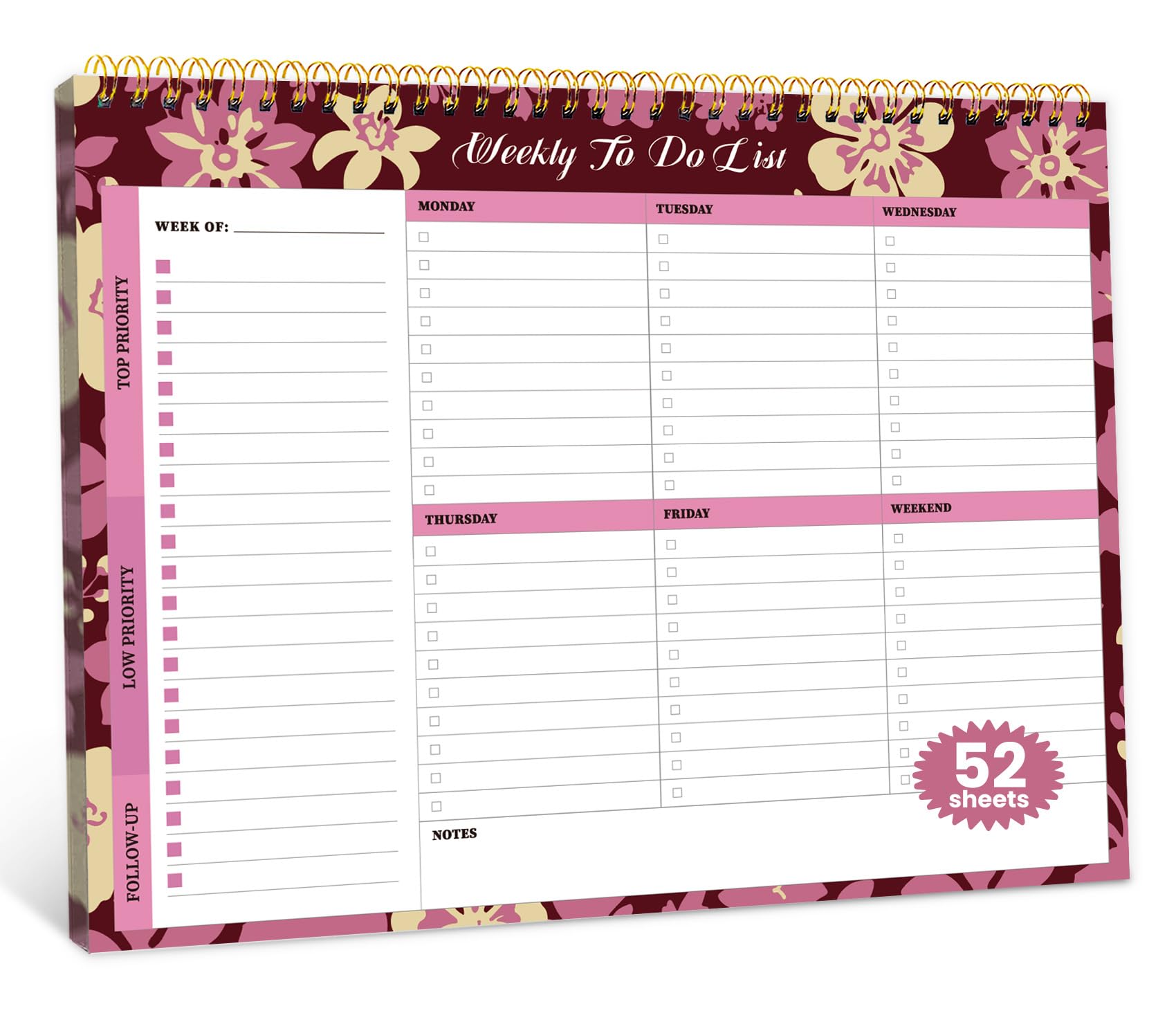 ZOTIA Weekly To Do List Notepad - Midnight Lilac -20