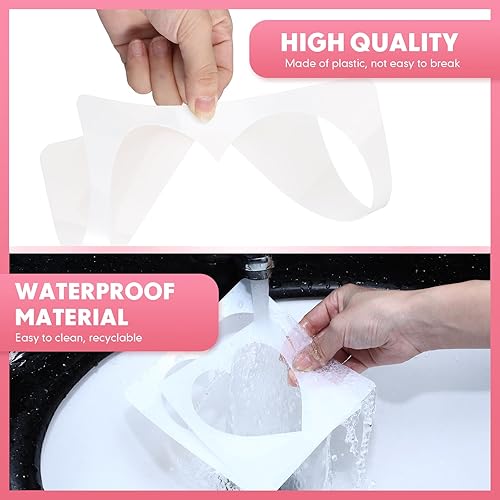 Miniatura 4 de 14 Pieces Large Stencil for Painting on Wood Plastic 5 Point Stencil Template Paint Stencils for Fabric Walls Arts Paper Home Decoration (Heart)