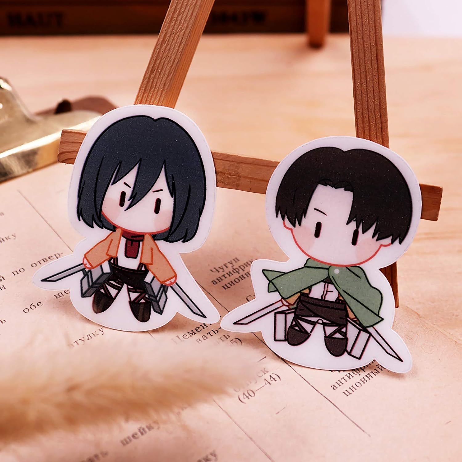 amazon com yjacuing anime attack on titan cute chibi reusable vinyl stickers 20 pcs toys games