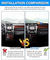 Vista 3 de Autorder Alfombrilla para tablero de instrumentos para Toyota Camry 2012-2017, accesorios de franela, protector de rayos UV