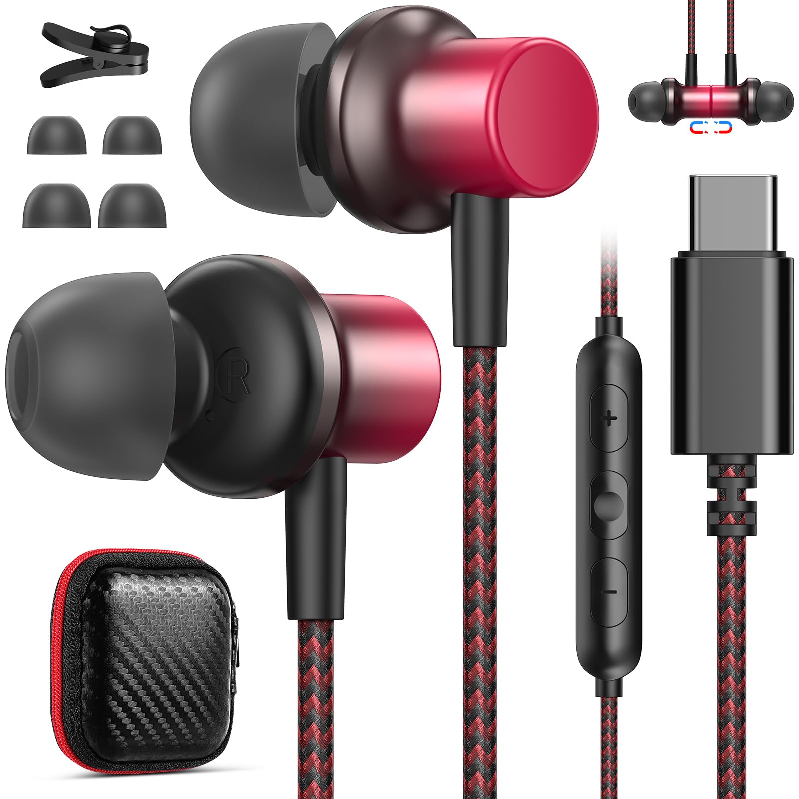 Amazon.com: Jelanry USB C Wired Earbuds for iPhone 17 Pro Max 16e