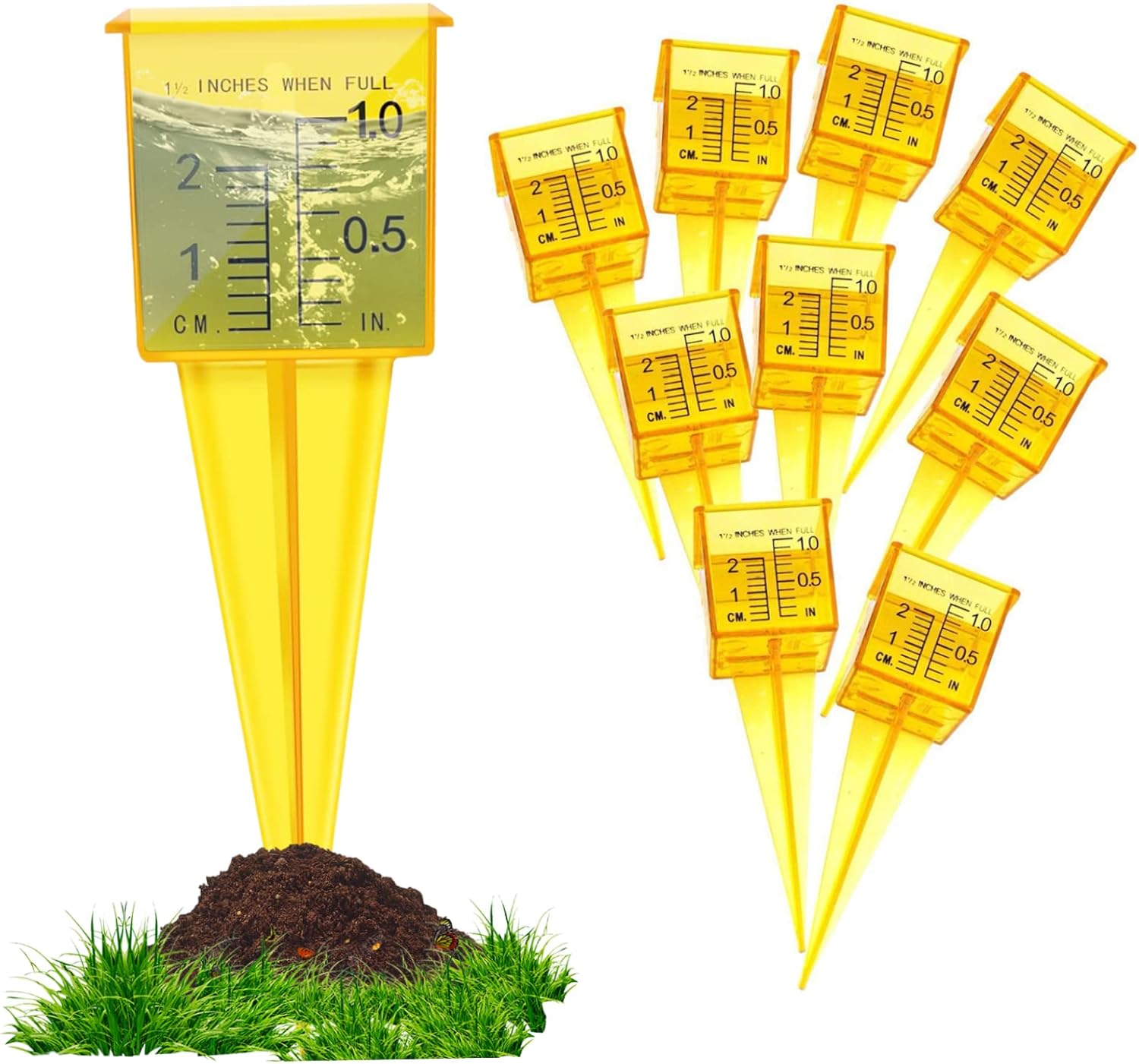 Rain Gauge Sprinkler Gauge Reusable Garden Water Measuring Tool for